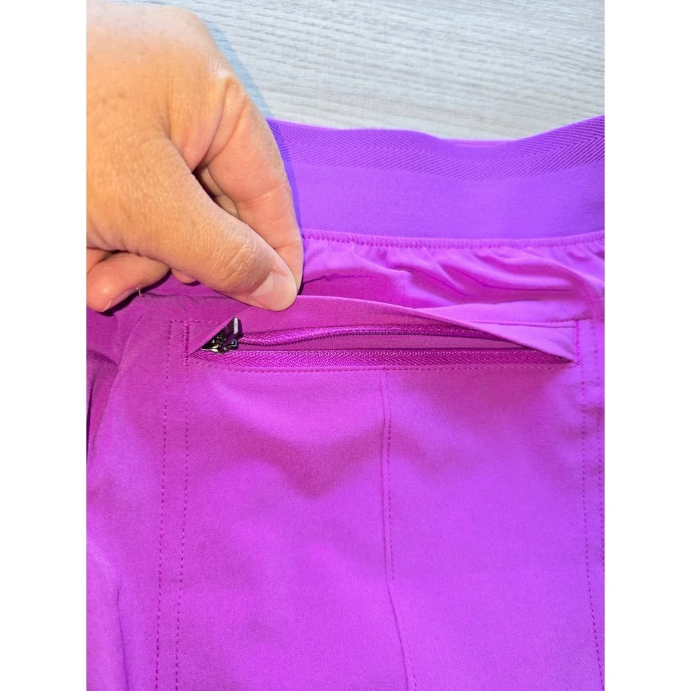 Athleta Vienna Slim Pants Women 12P Purple Stretch Travel athleisure lightweight - Picture 6 of 12